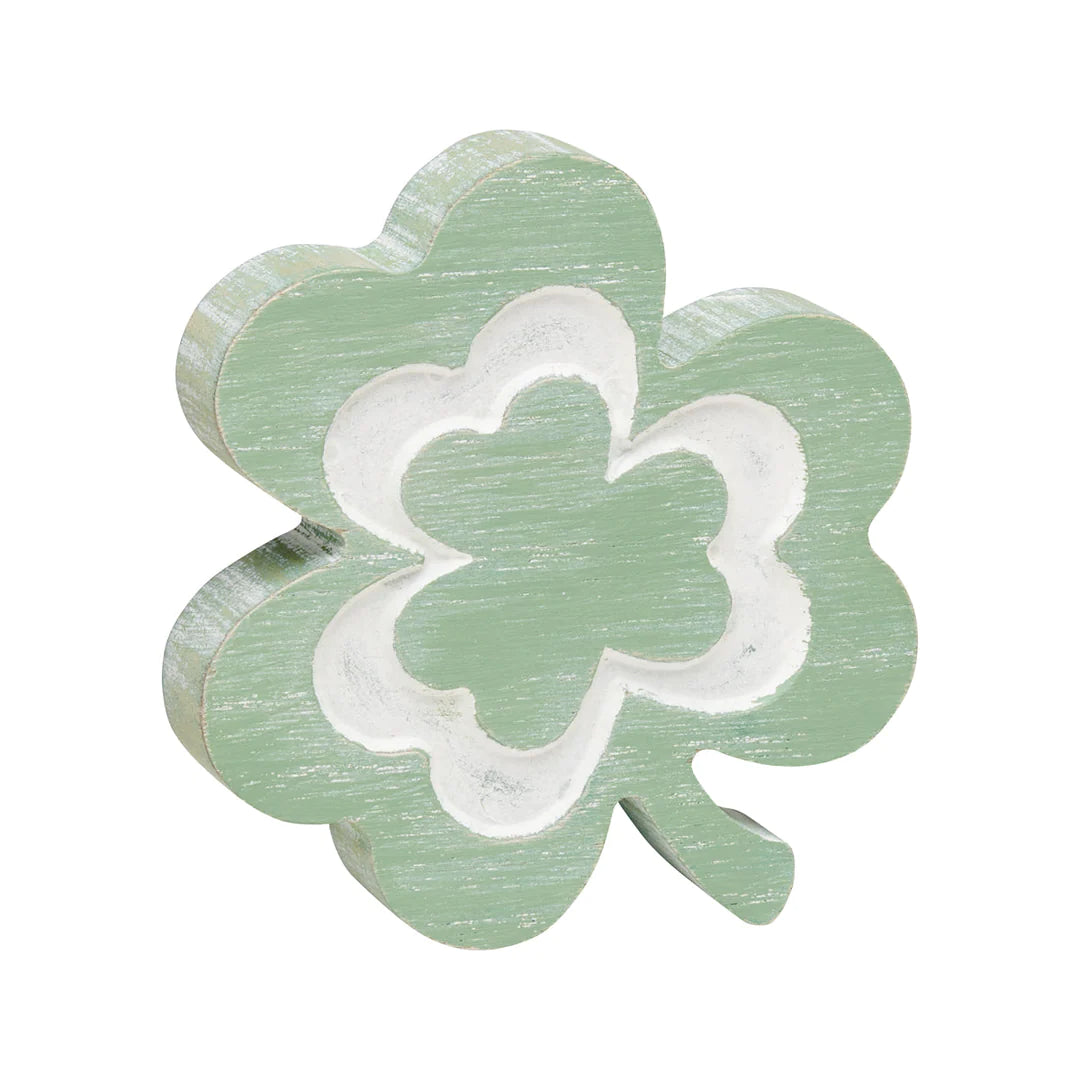 Green Carved Shamrock