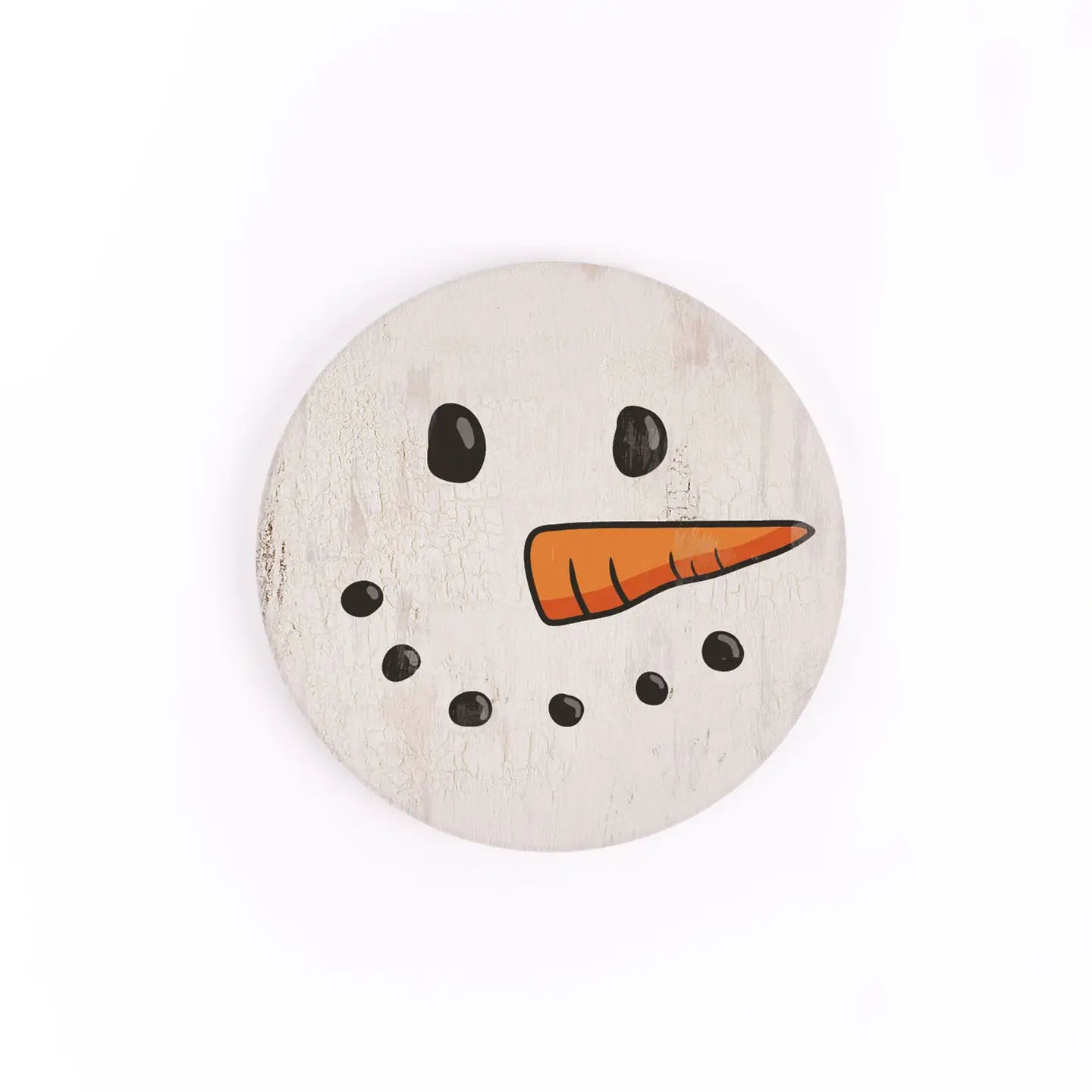 Snowman Face Car Coaster