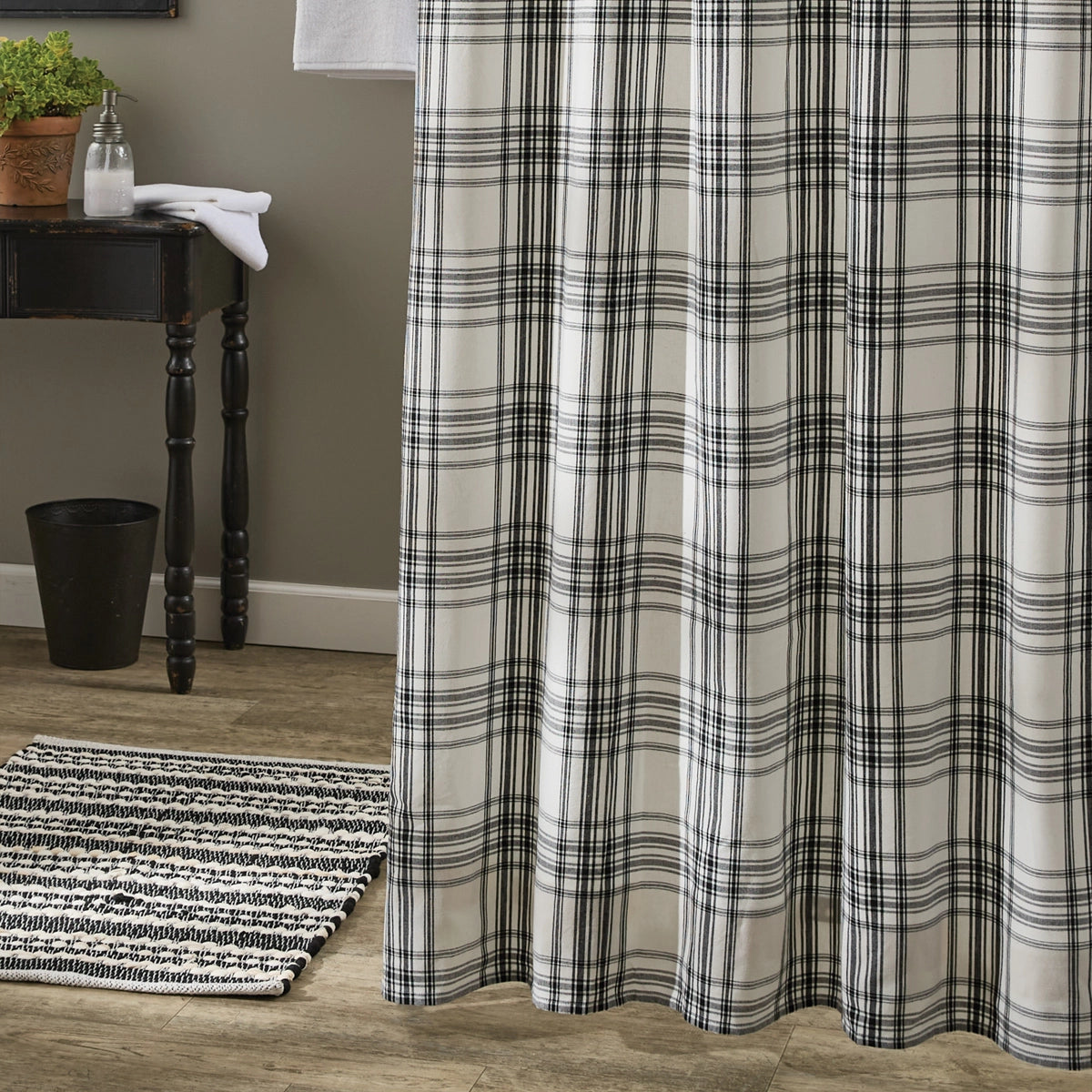 Onyx and Ivory Shower Curtain