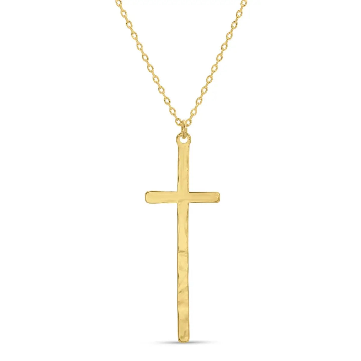 Gilded Slim Cross Necklace