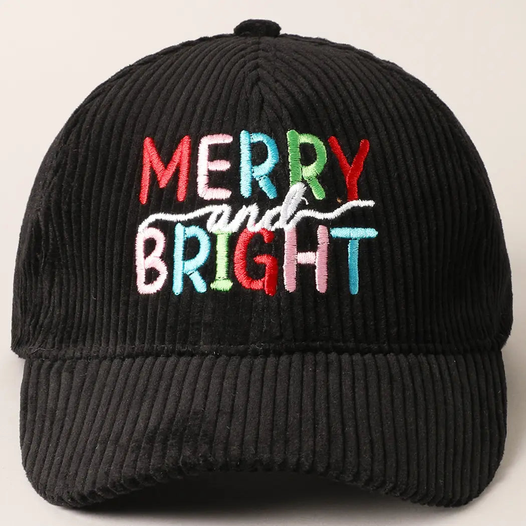Merry &amp; Bright Corduroy Hat - 2 Styles