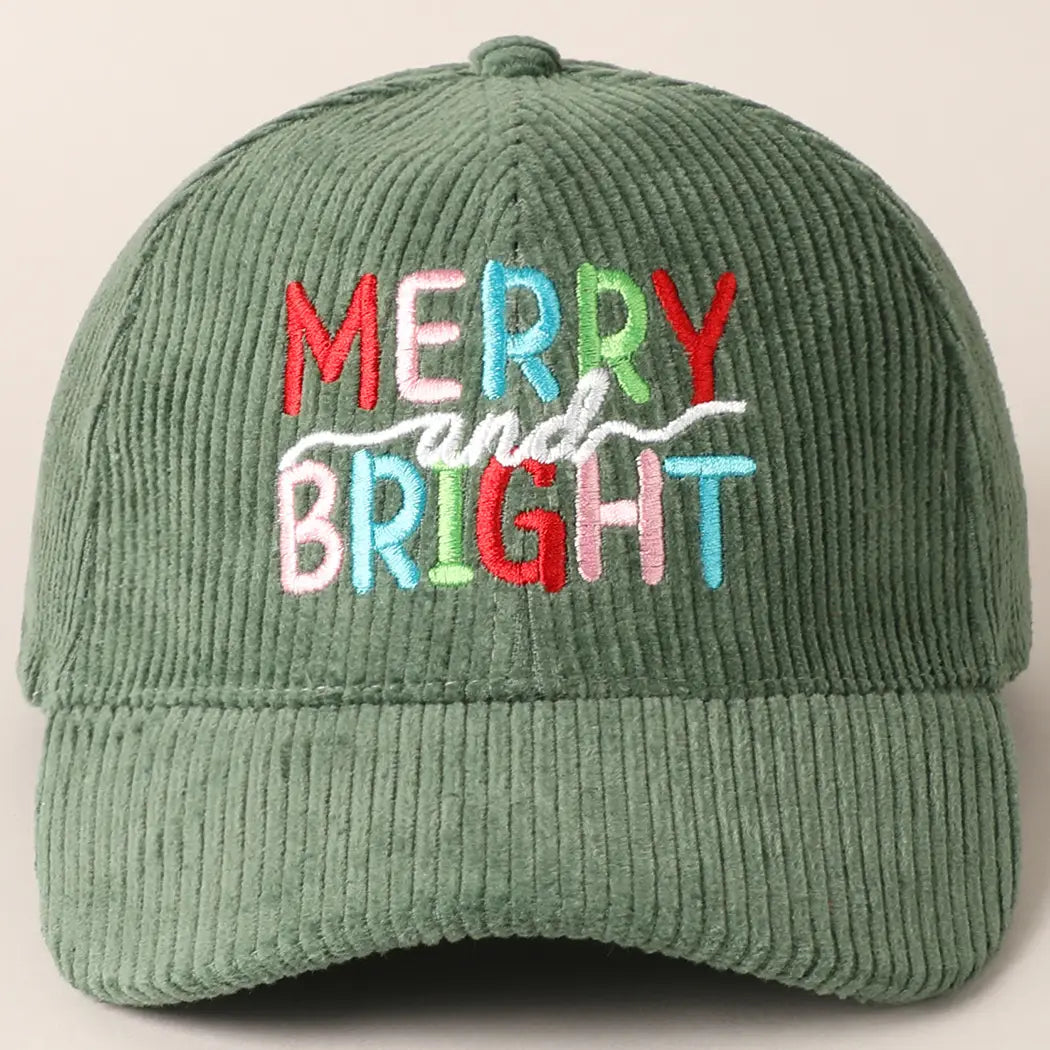 Merry & Bright Corduroy Hat - 2 Styles