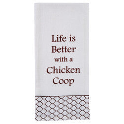 Chicken Coop Printed Towel