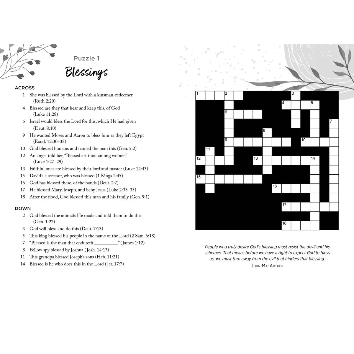 Bible Blessings Crosswords