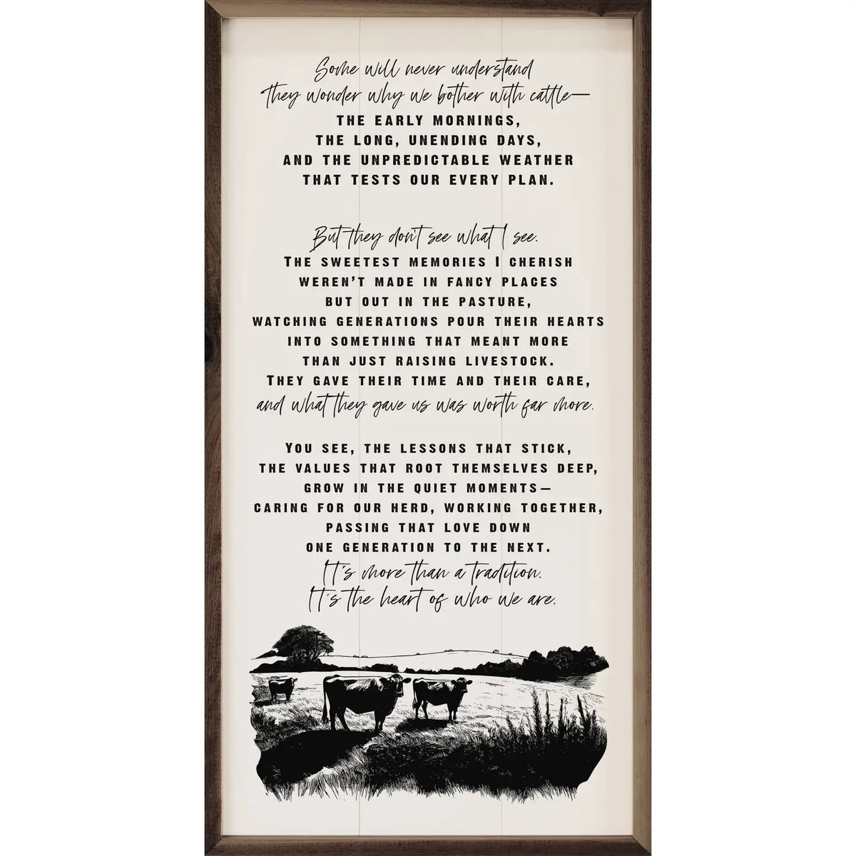 Cattle Story Framed Art