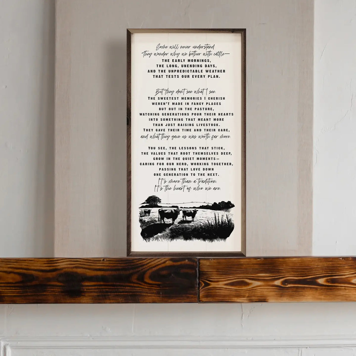 Cattle Story Framed Art