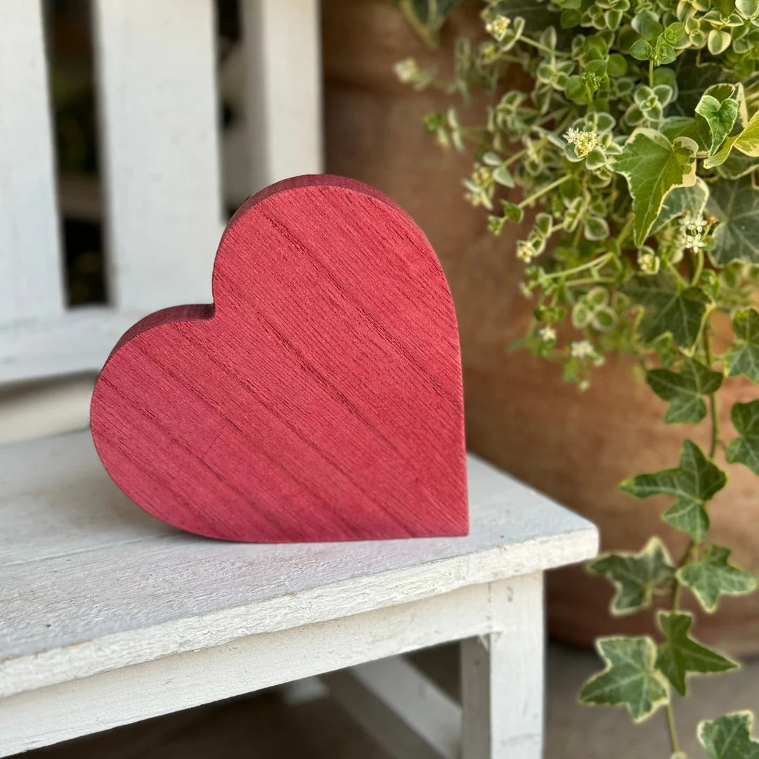 Red Wash Heart - Medium