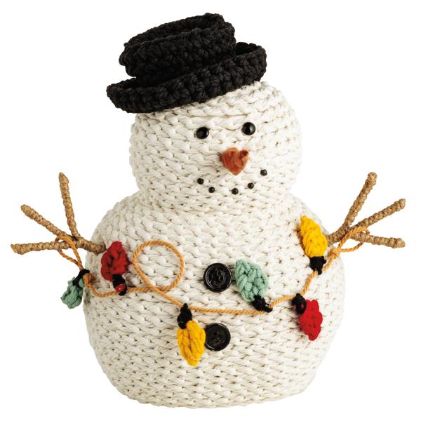 Crochet Light Bulb Snowman Sitter