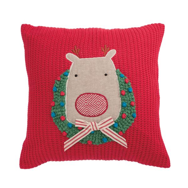 Reindeer Knit Pillow