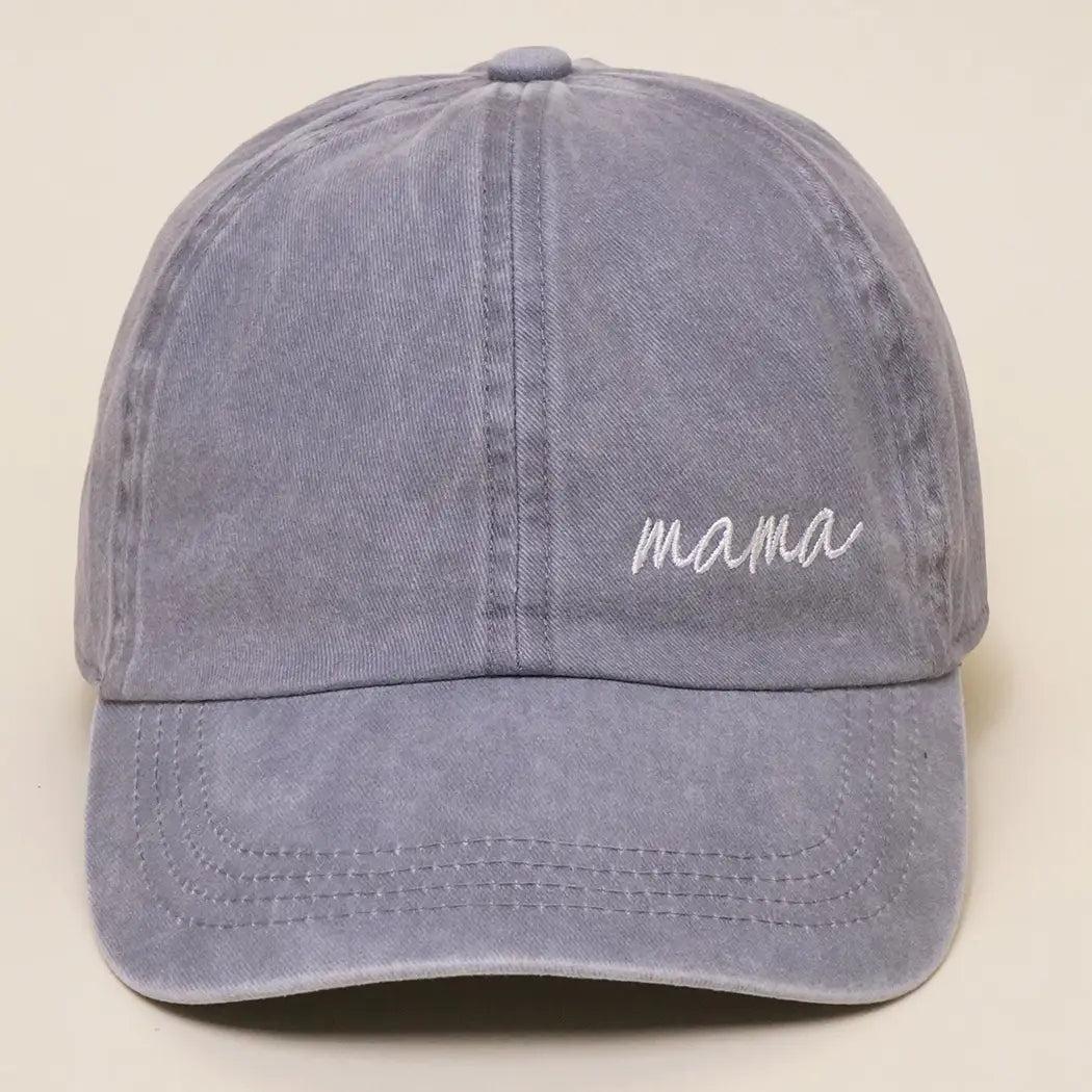 Mama Baseball Cap - Grey