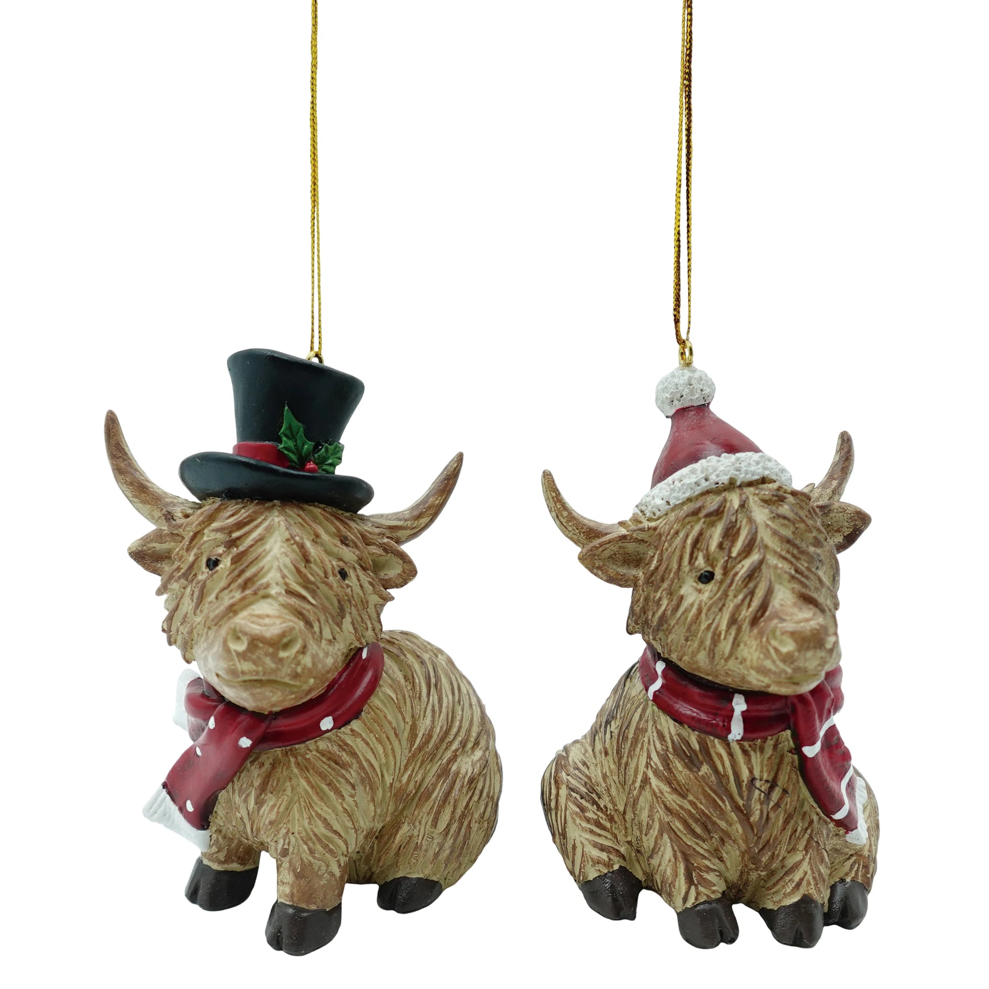 Holiday Highland Cow Ornament - 2 Styles