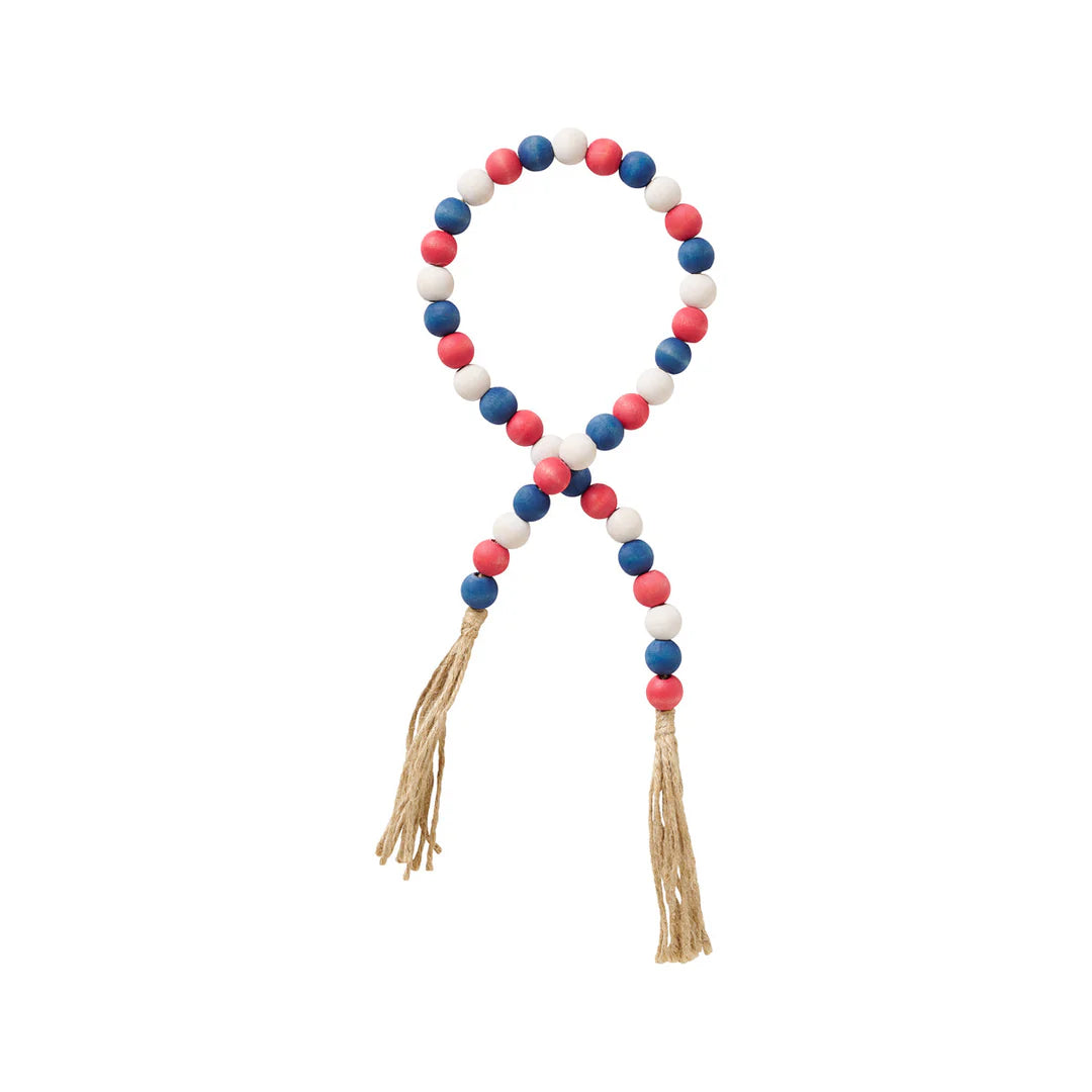 Red White Blue Beaded Tassel Garland