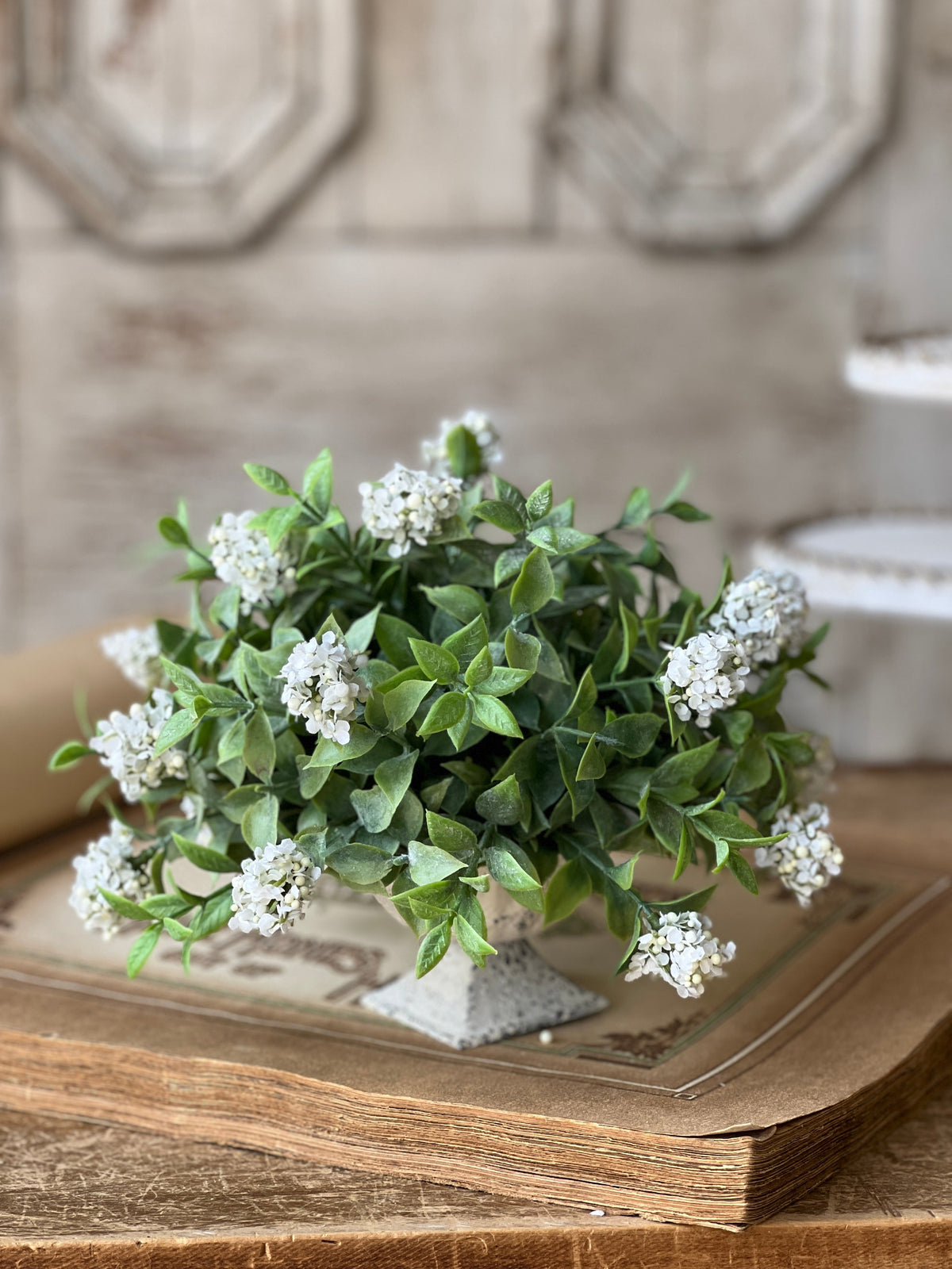 Blooms Splashed Greens Half Sphere