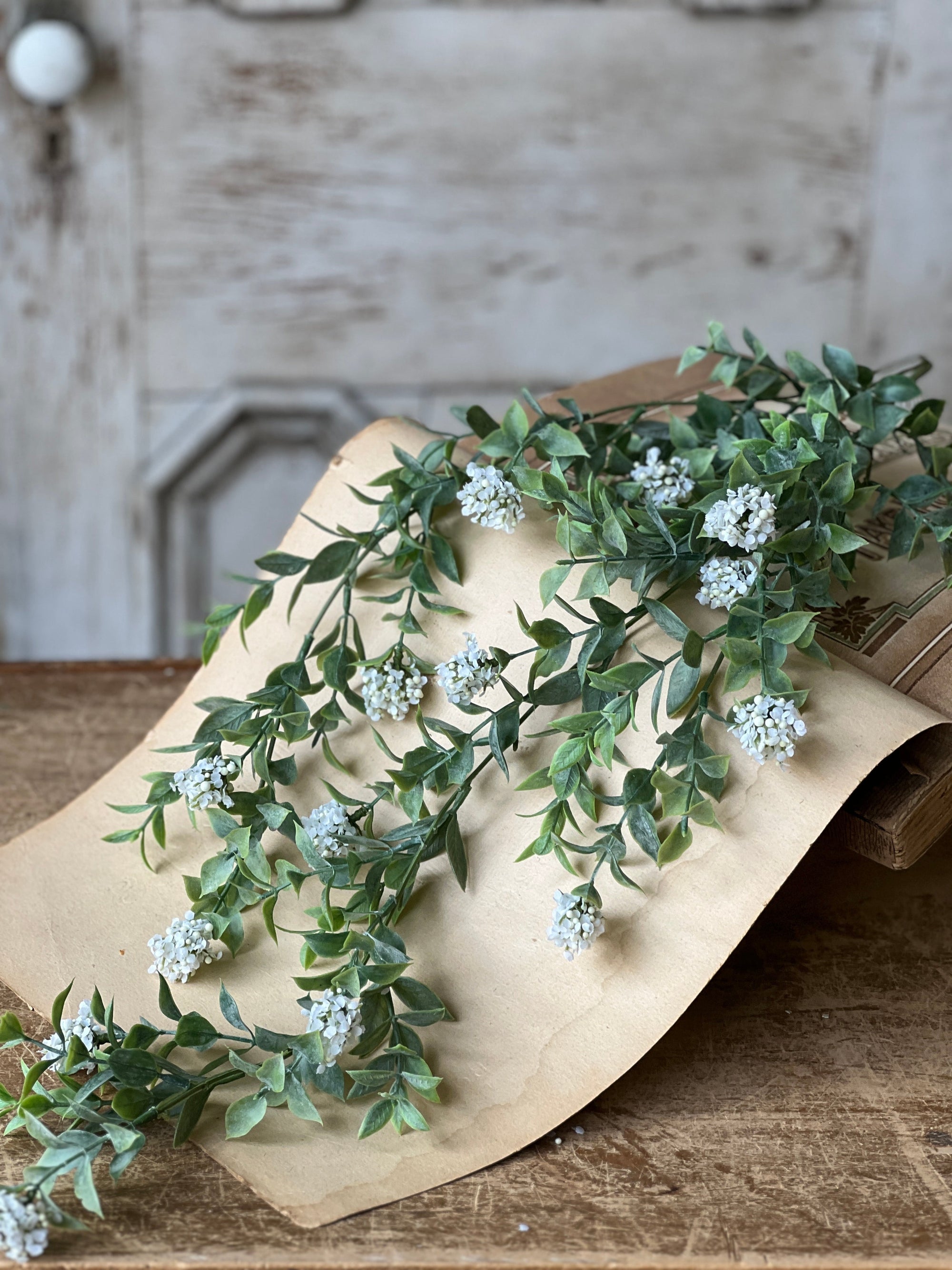 Blooms Splashed Greens Hanging