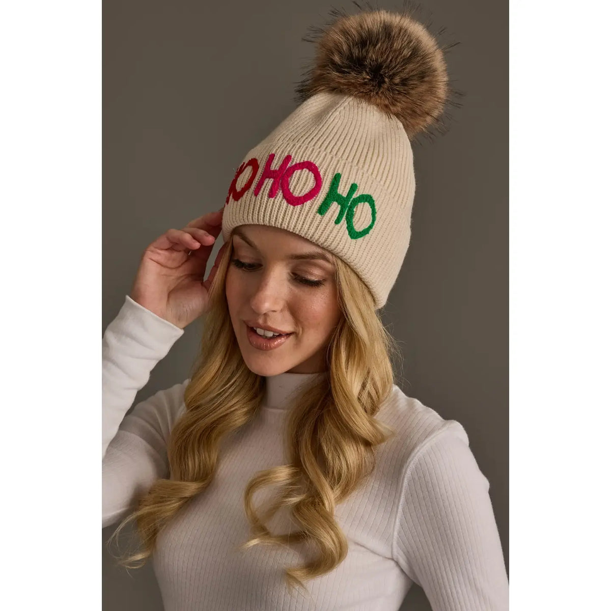 Ho Ho Ho Knit Pom Hat
