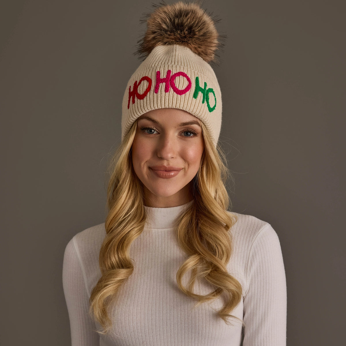 Ho Ho Ho Knit Pom Hat