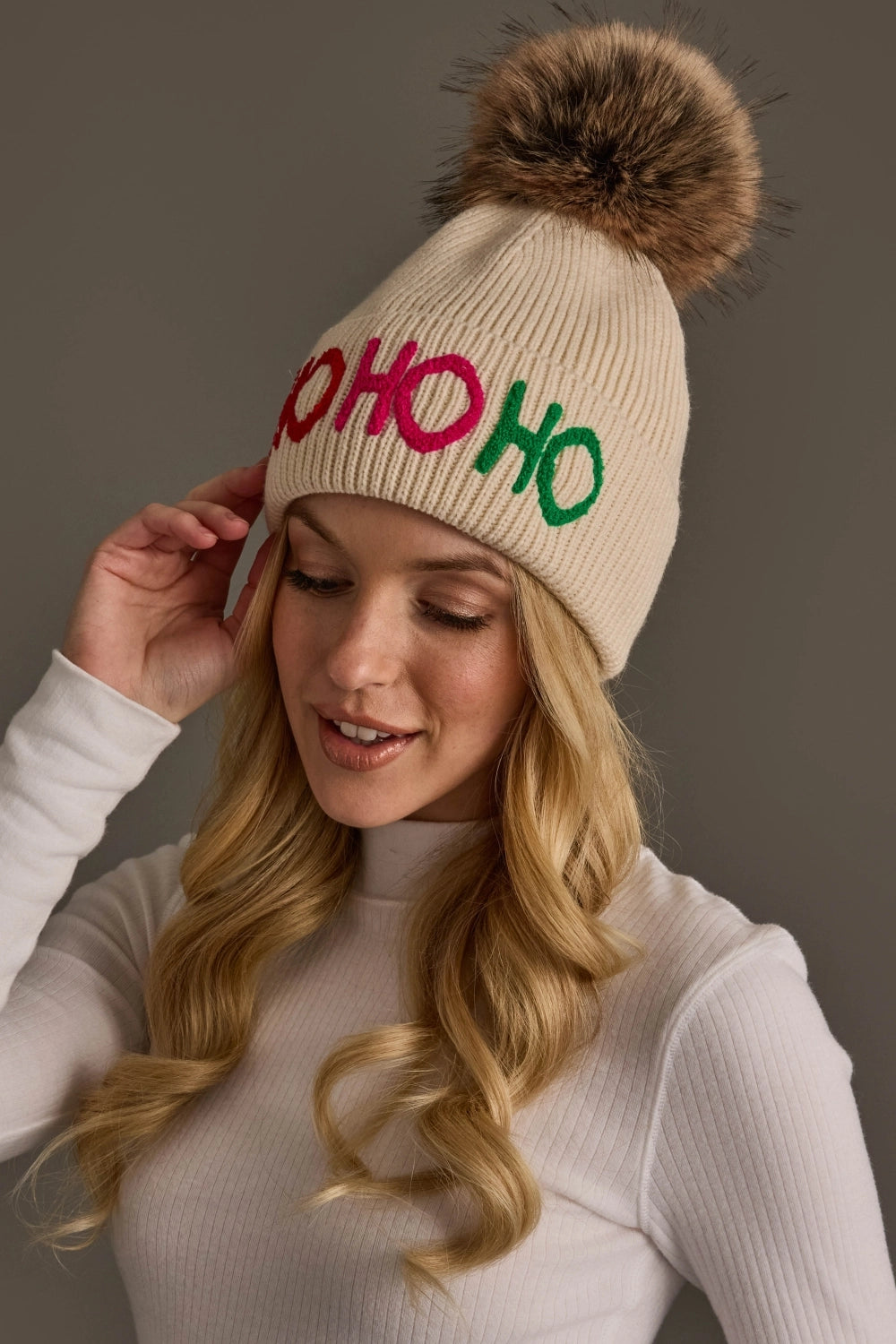 Ho Ho Ho Knit Pom Hat