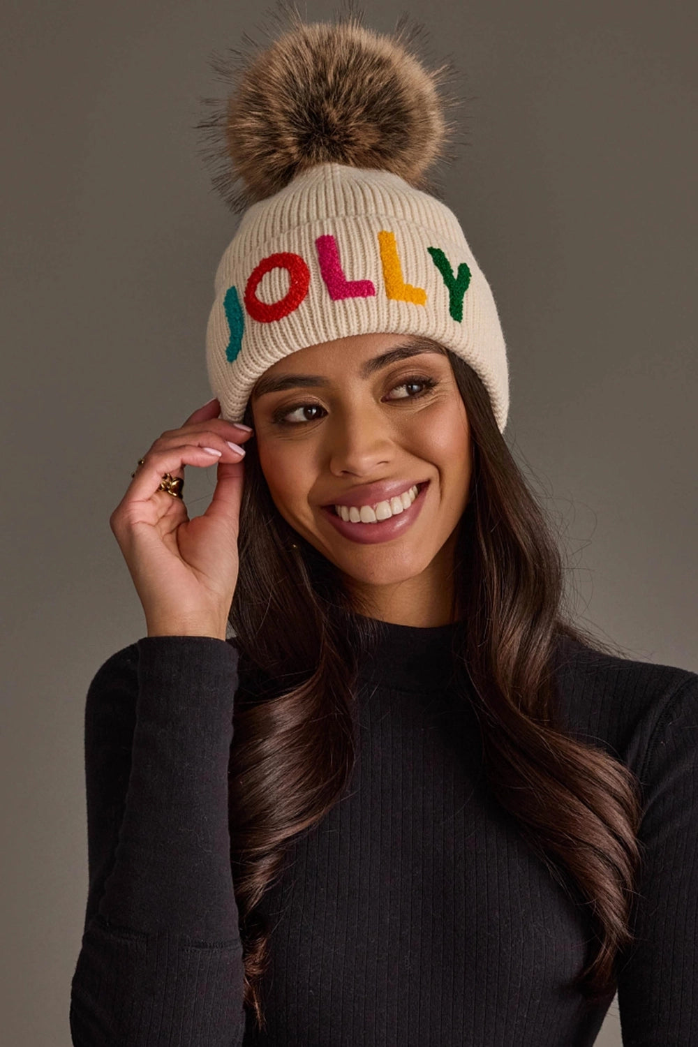 Jolly Knit Pom Hat