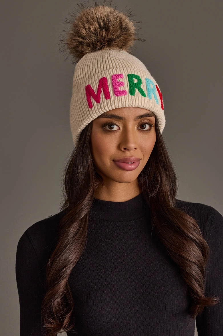 Merry Knit Pom Hat