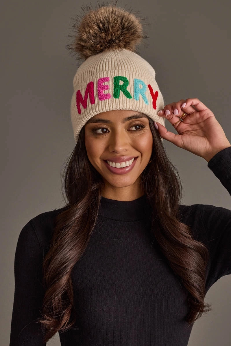 Merry Knit Pom Hat