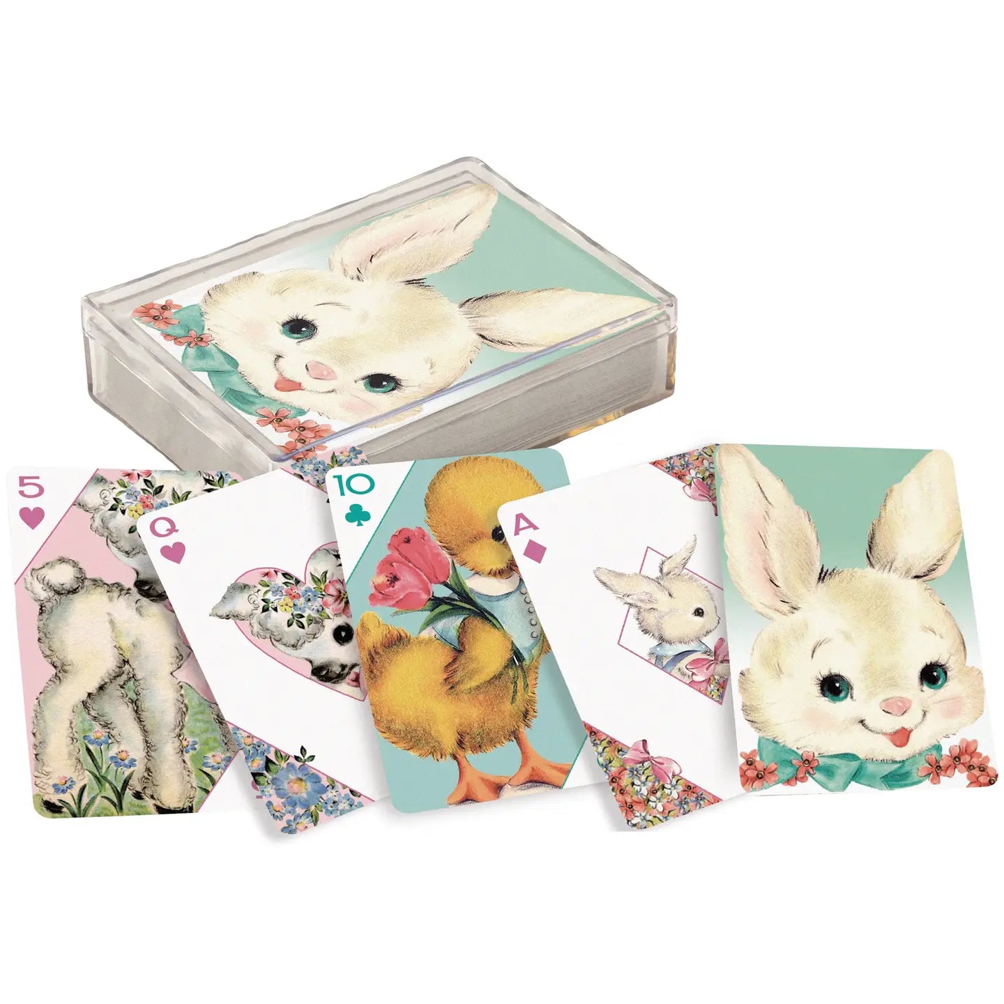 Bunny friends playing cards