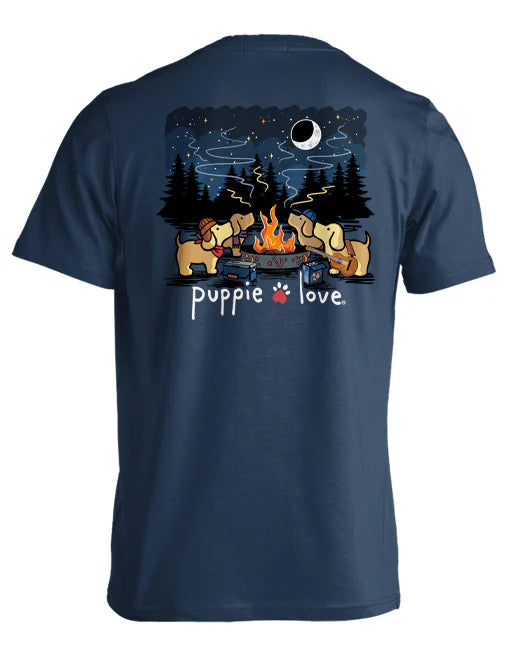 Puppie Love Campfire Ring Pups Tee