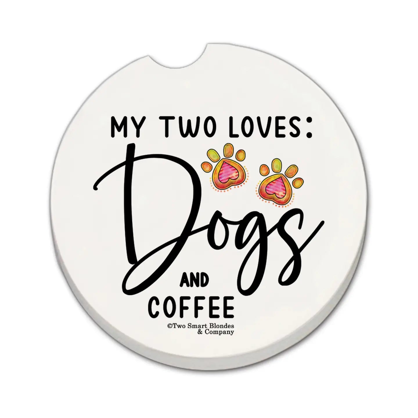 Dogs and Coffee Car Coaster