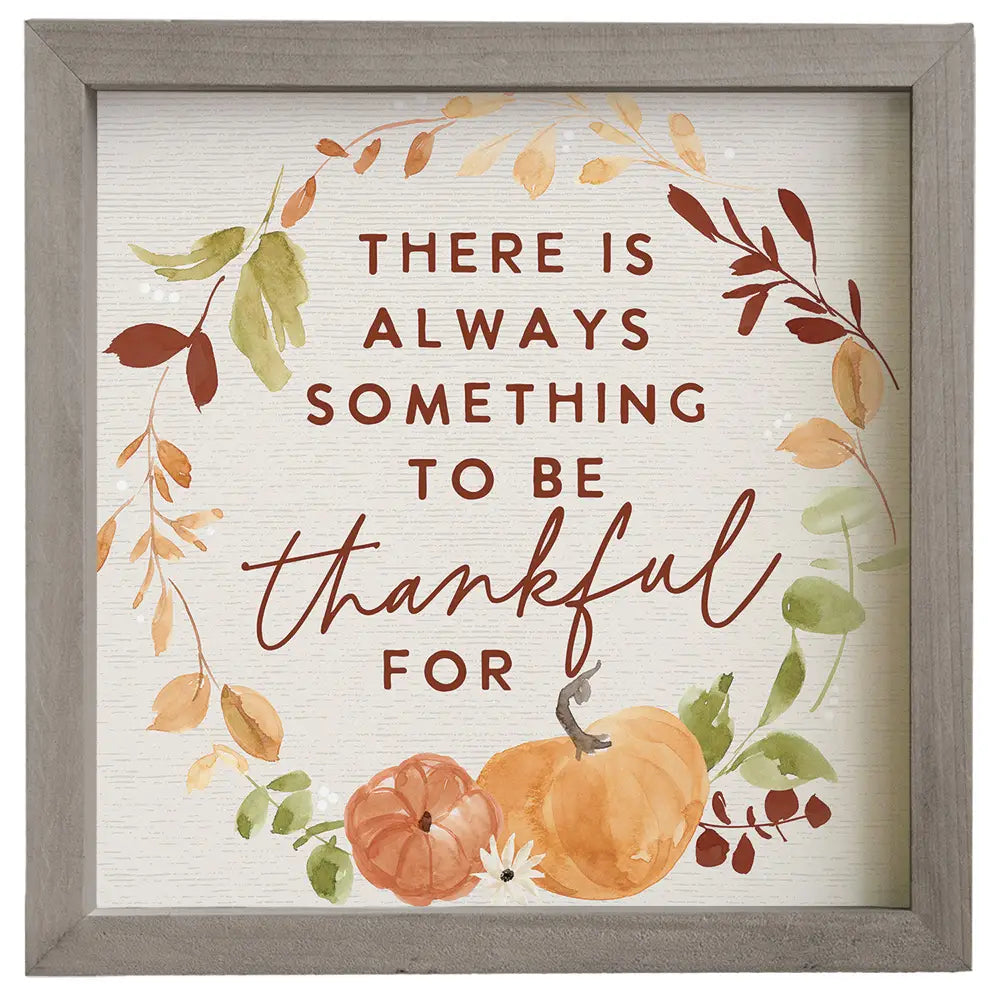 Thankful Pumpkins Framed Sign