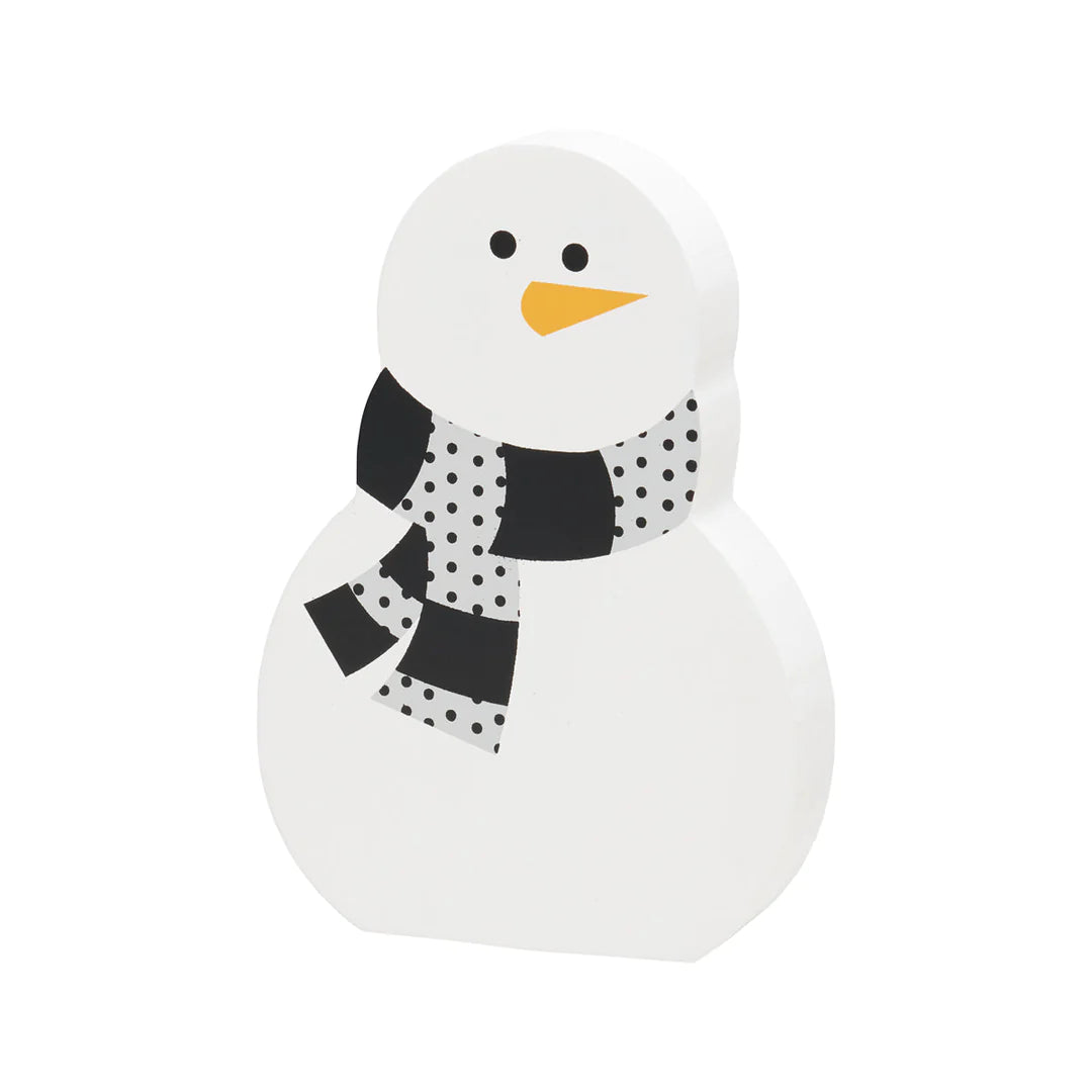 Snowman with Dotted Scarf