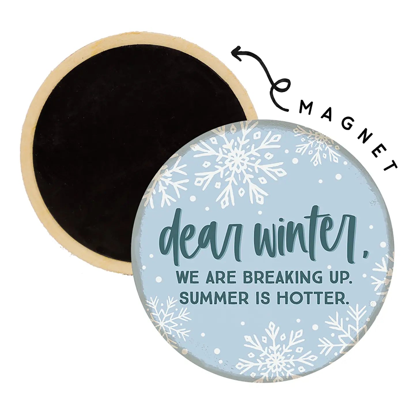 Dear Winter Round Magnet