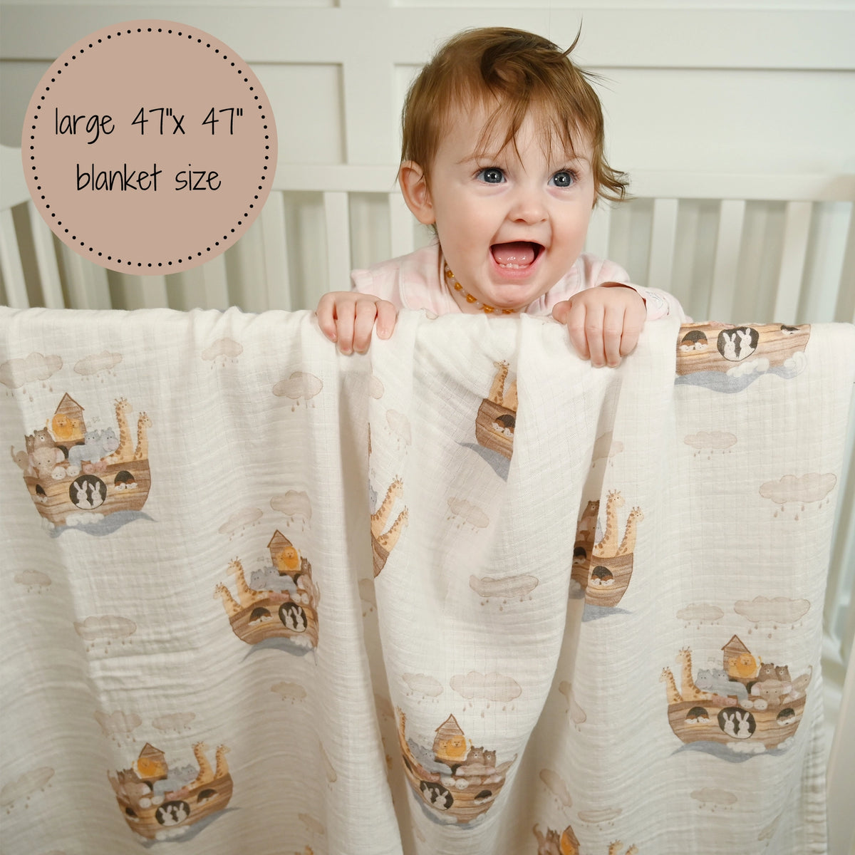 Noah’s Ark Swaddle Blanket
