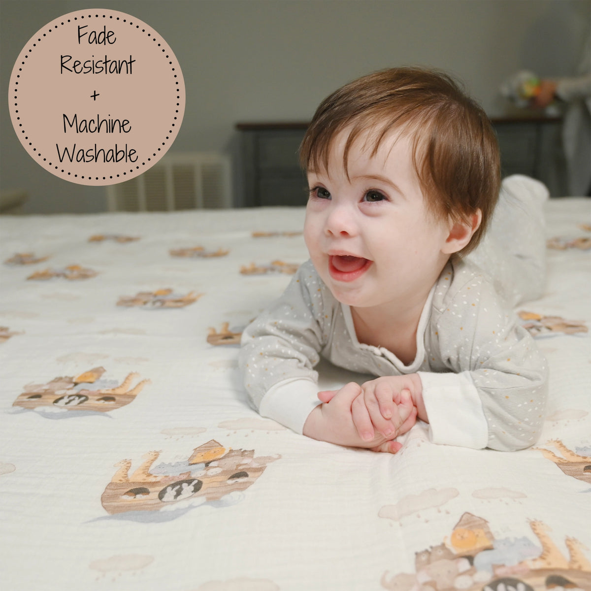 Noah’s Ark Swaddle Blanket