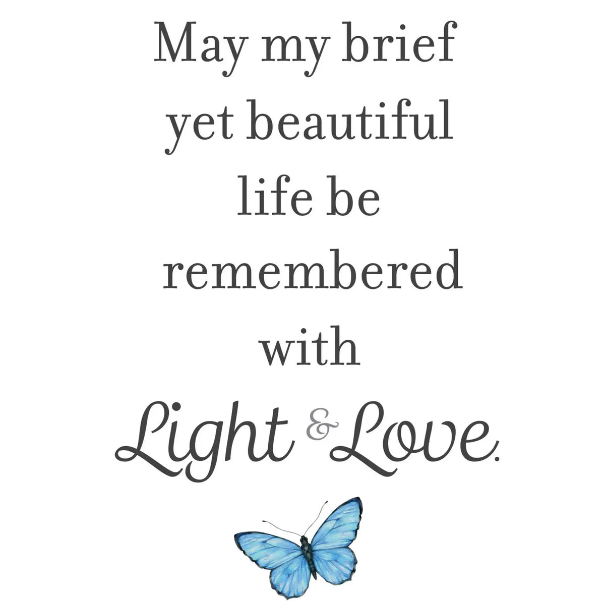 Miscarriage or Infant Loss Sympathy Memorial Lantern