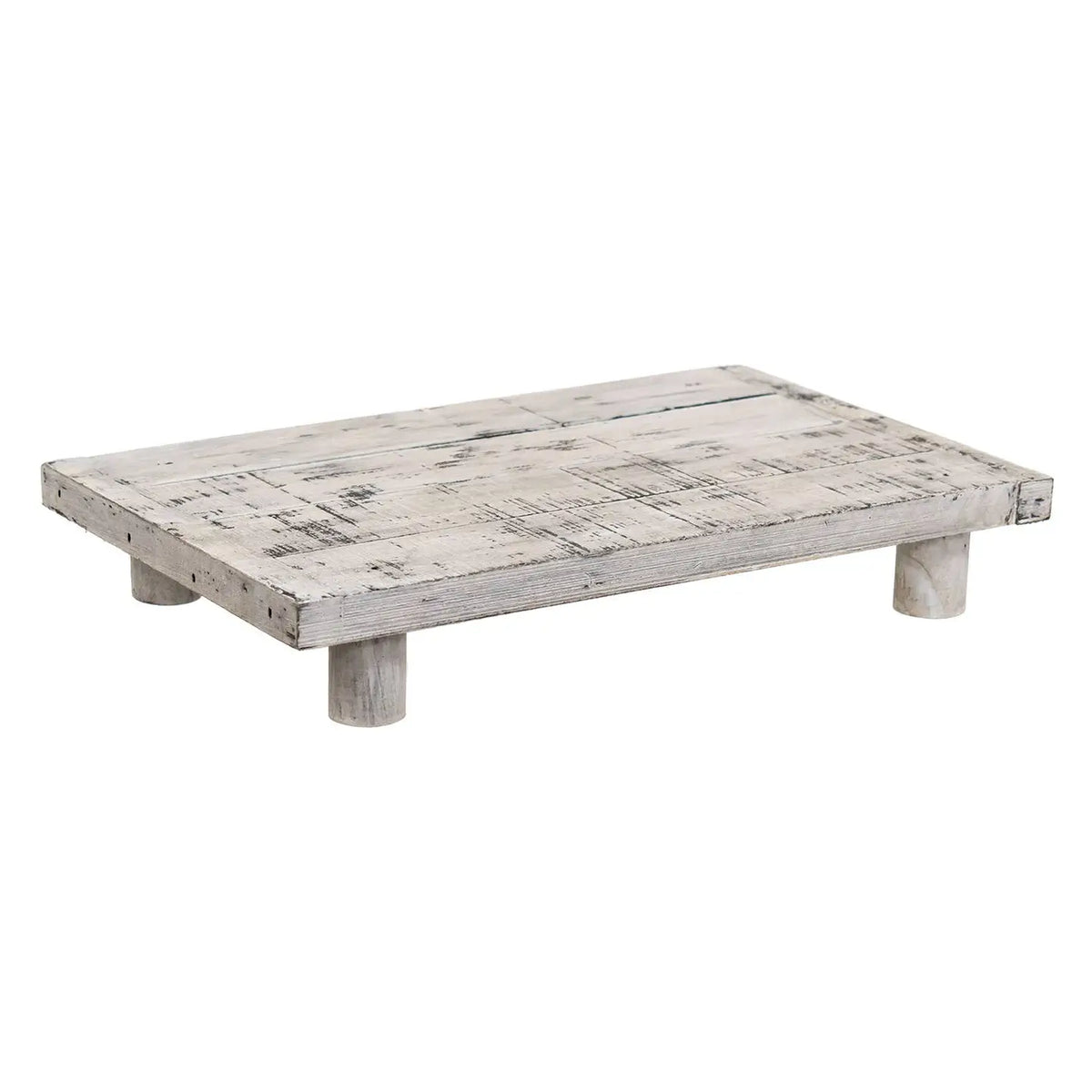 White Wood Rectangular Riser