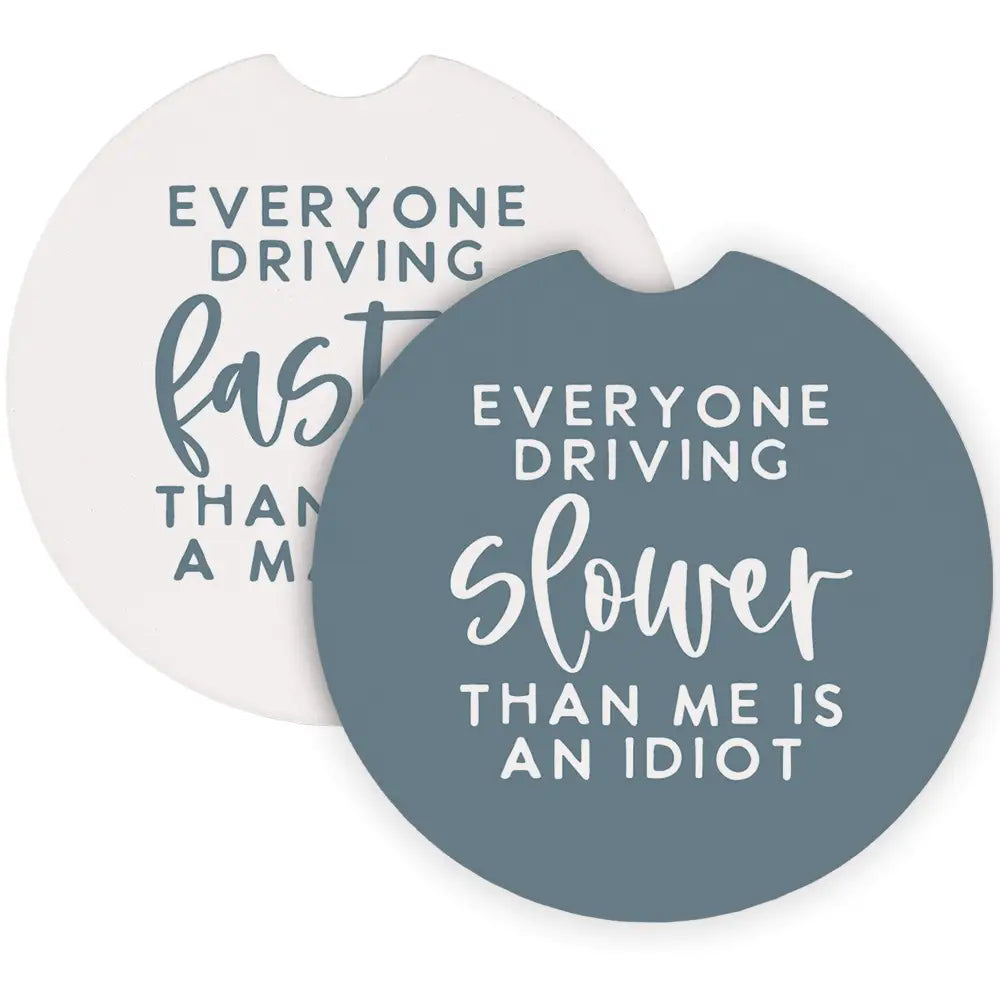 Driving slower car coaster - Set of 2