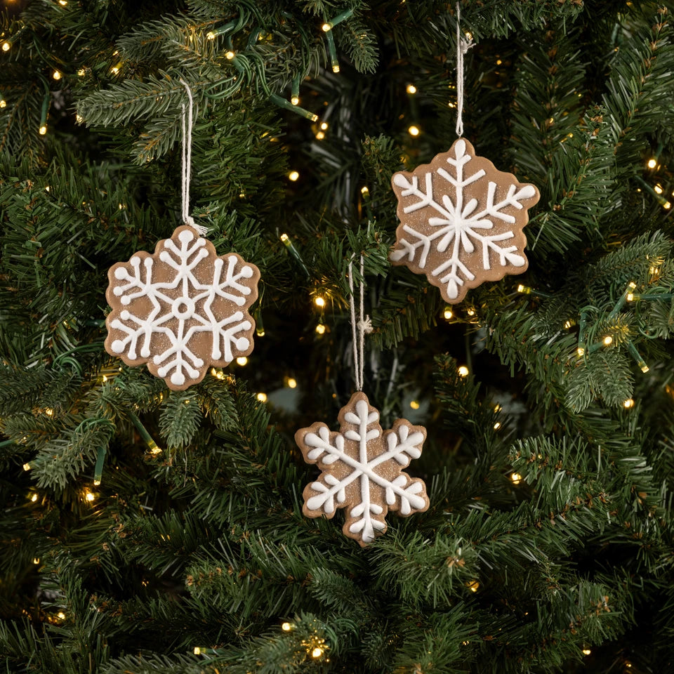 Gingerbread Snowflake Ornament - 3 Styles