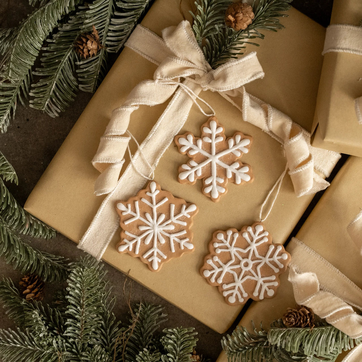 Gingerbread Snowflake Ornament - 3 Styles