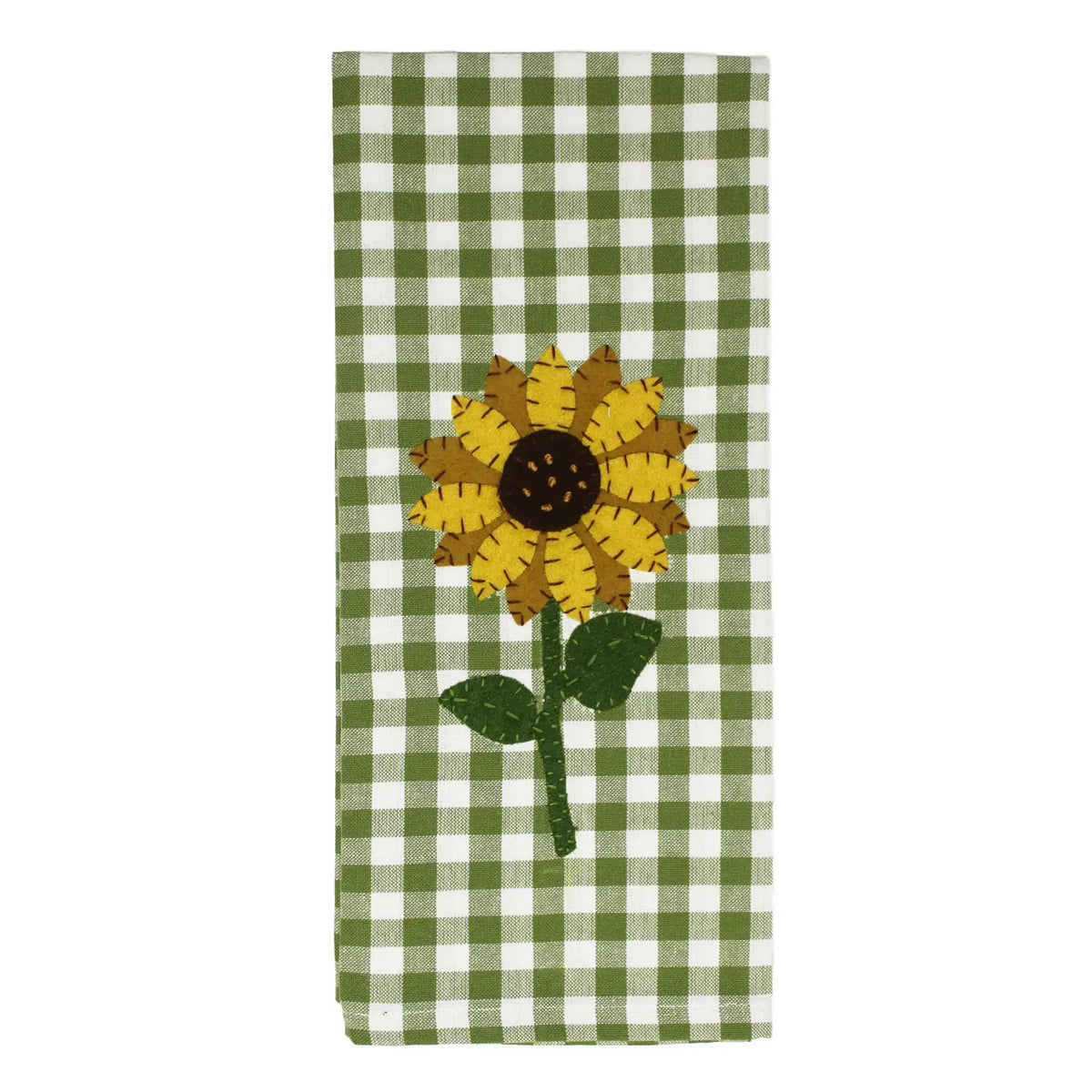 Sunflower Sage Check Towel