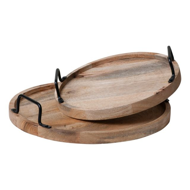 Rustic Round Wooden Tray - 2 Sizes