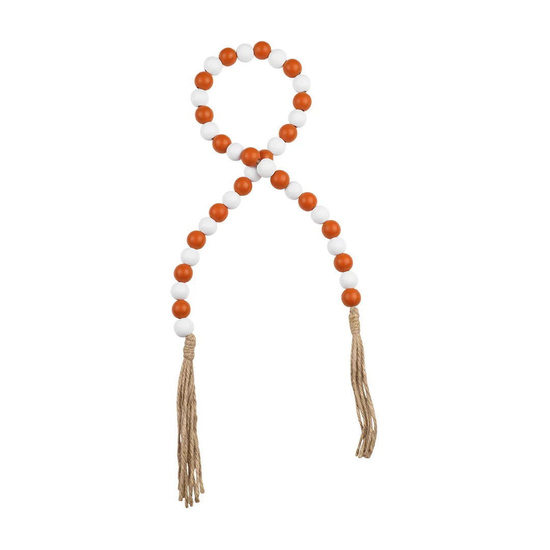 Orange and White Tassel Garland