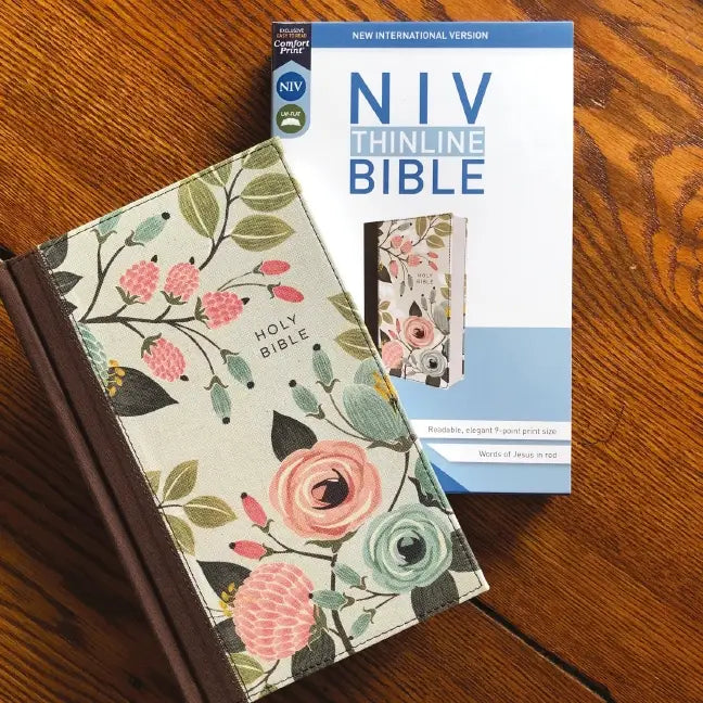 NIV Thinline Bible - Floral