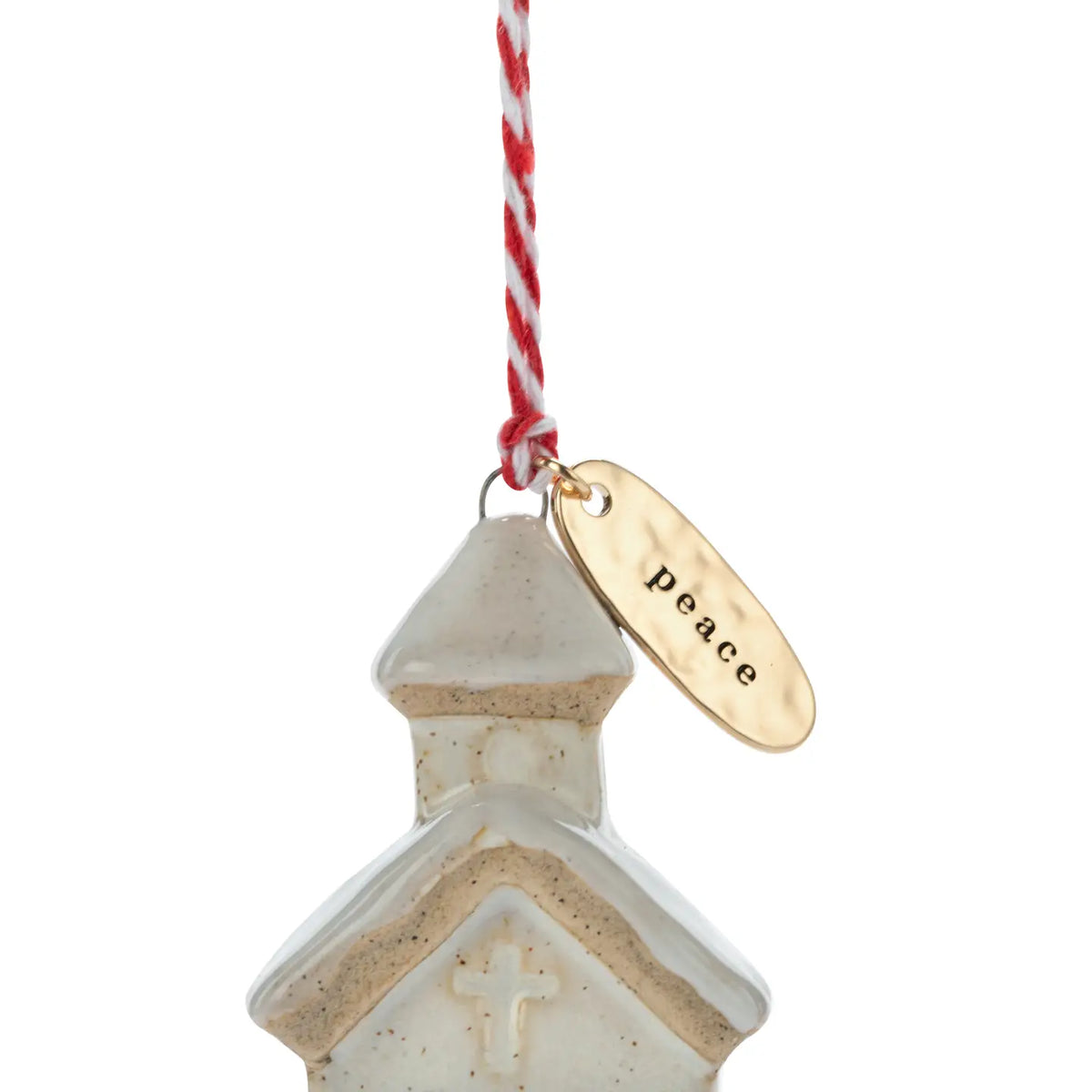 Peace Church Shaped Ornament