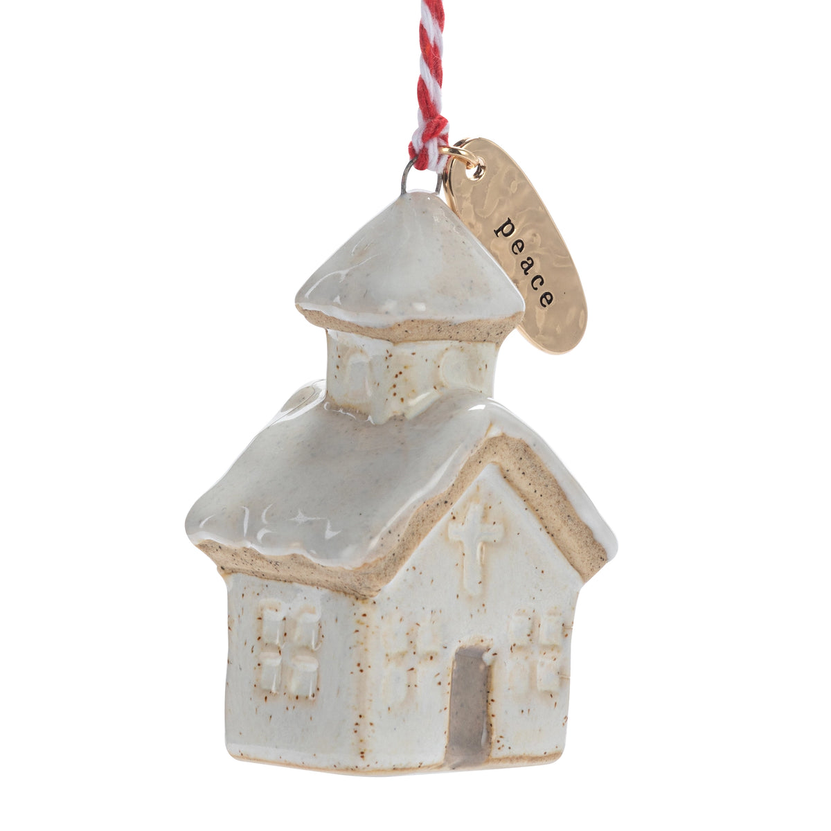 Peace Church Shaped Ornament