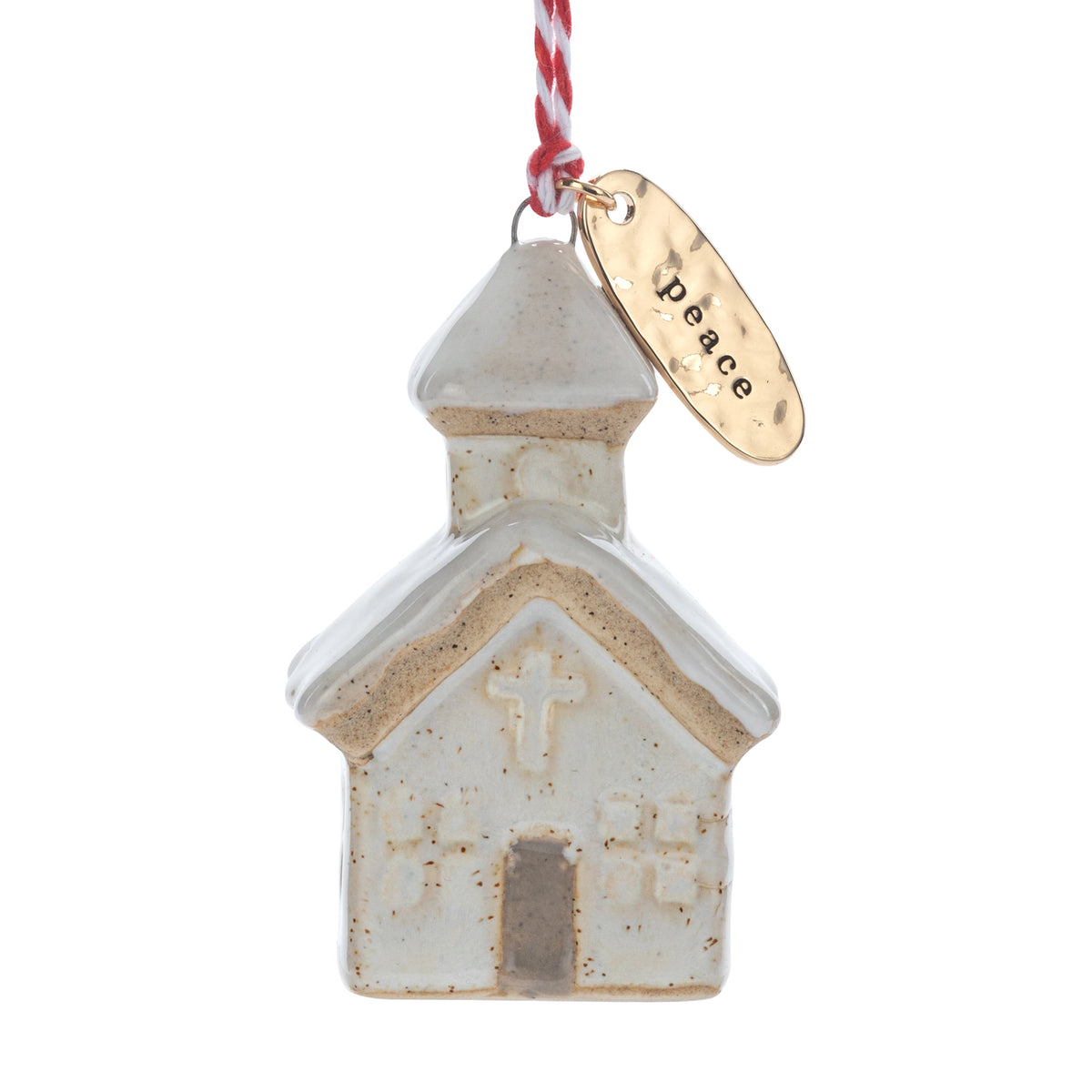Peace Church Shaped Ornament