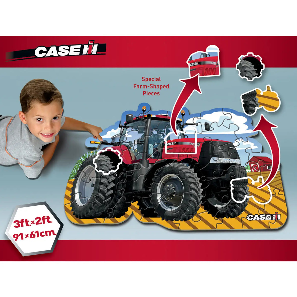Case Ih tractor 36 piece puzzle