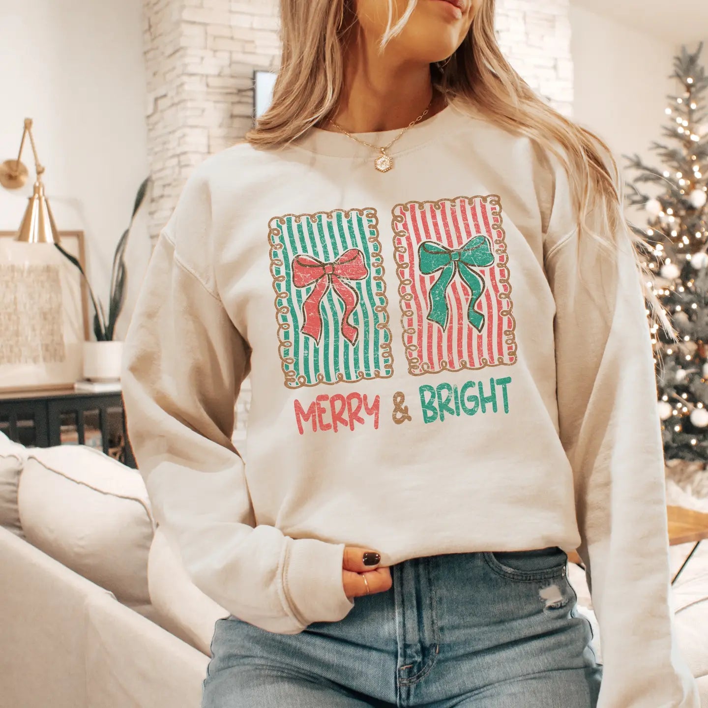 Merry and Bright Stamps Sweatshirt