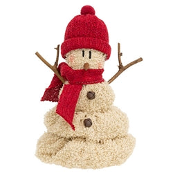 Knit Red Hat &amp; Scarf Melting Snowman