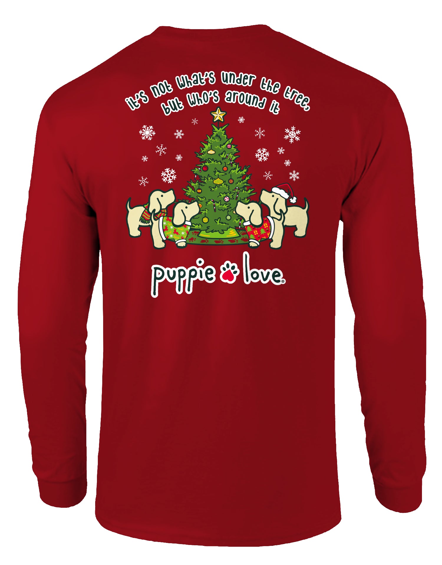 Puppie Love Around the Tree Long Sleeve Tee
