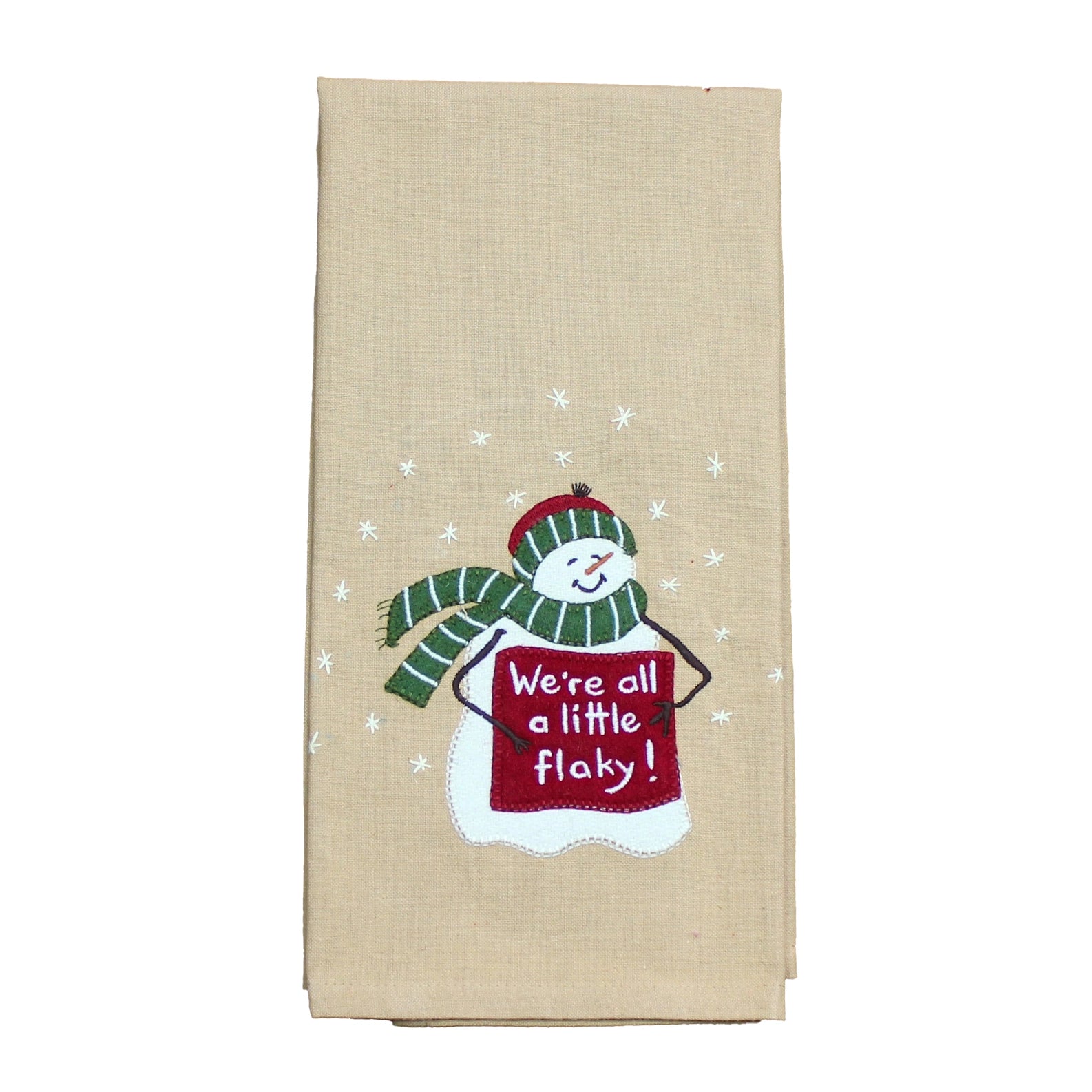 We’re All a Little Flaky Snowman Towel