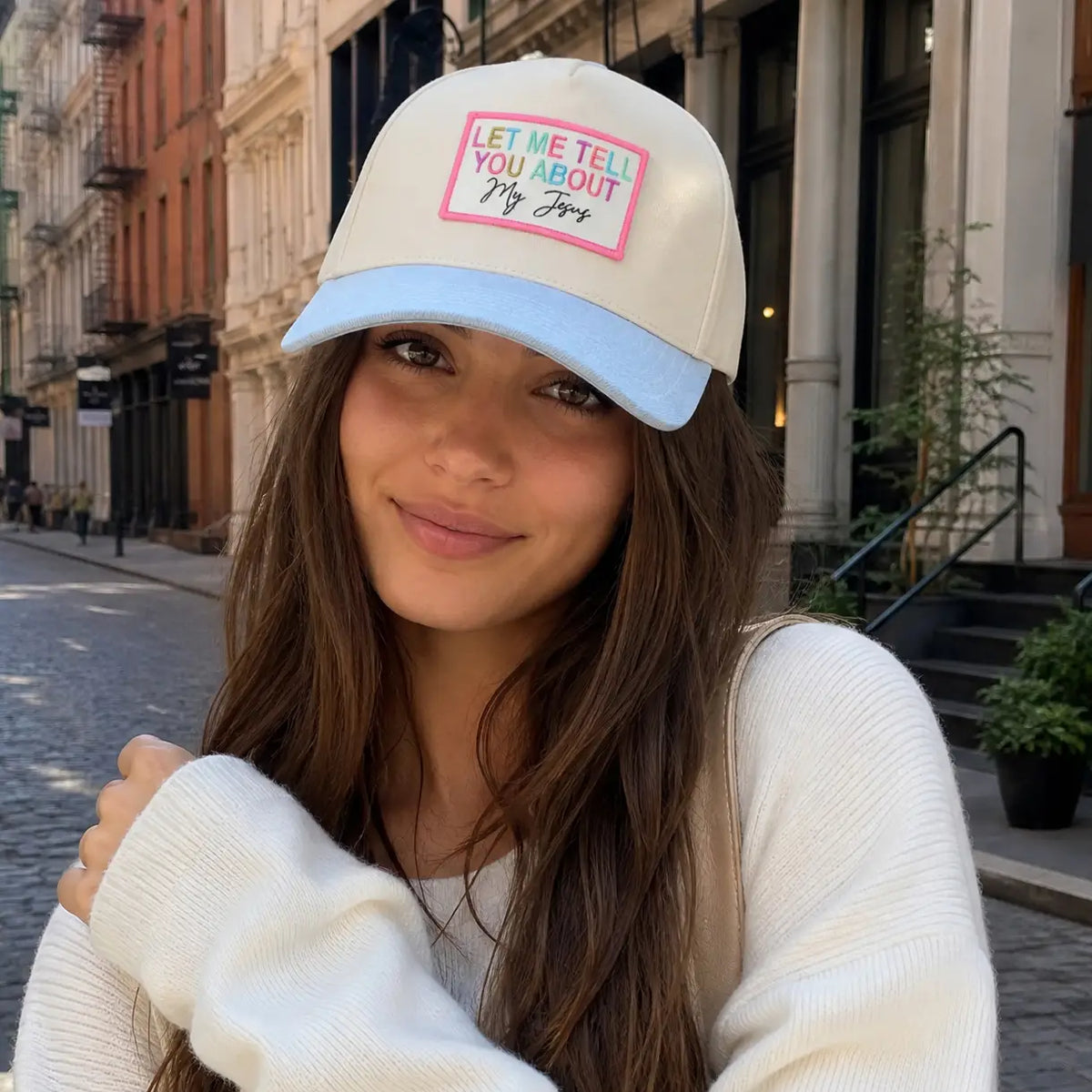 Let Me Tell You About My Jesus Trucker Hat